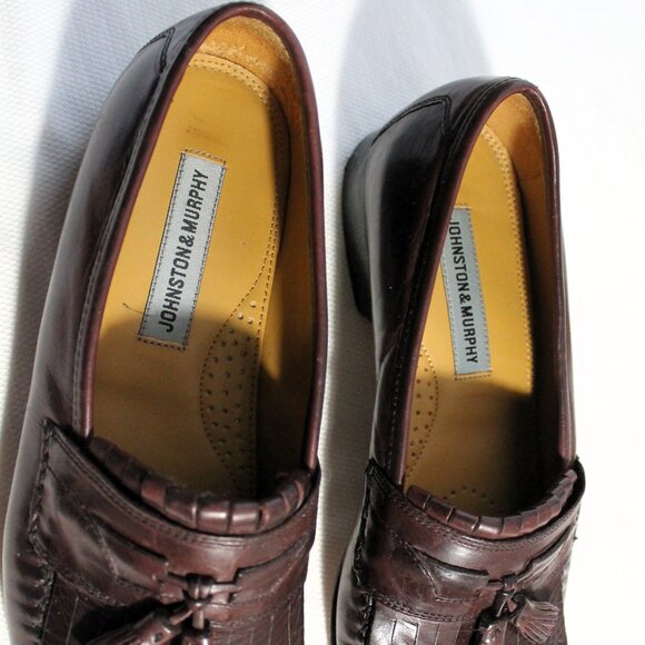 Johnston & Murphy Breland Kiltie Tassel Loafers, Cordovan Leather, Size 10.5M - Picture 2 of 10